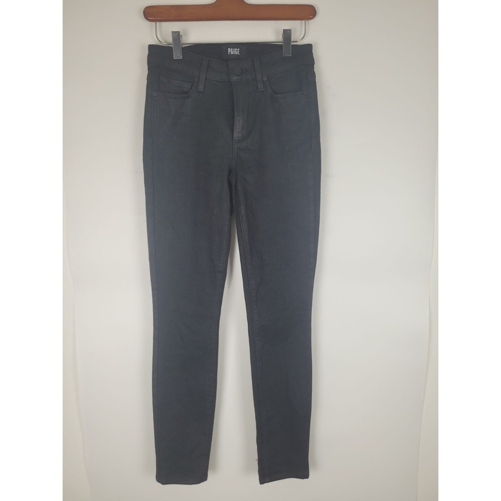 Paige‎ Jeans 25 Womens Black Mid Rise Hoxton Ankle Skinny Leg Basic Denim